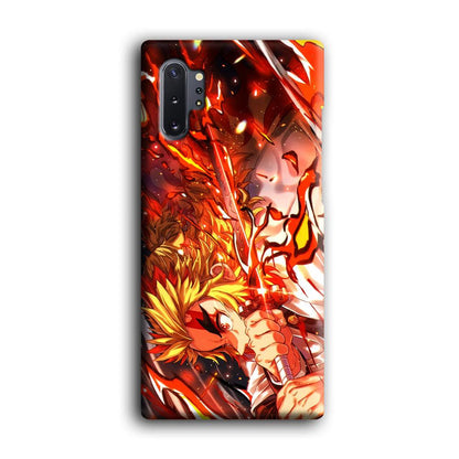 Demon Slayer Red Fire By Rengoku Samsung Galaxy Note 10 Plus Case-Oxvistore