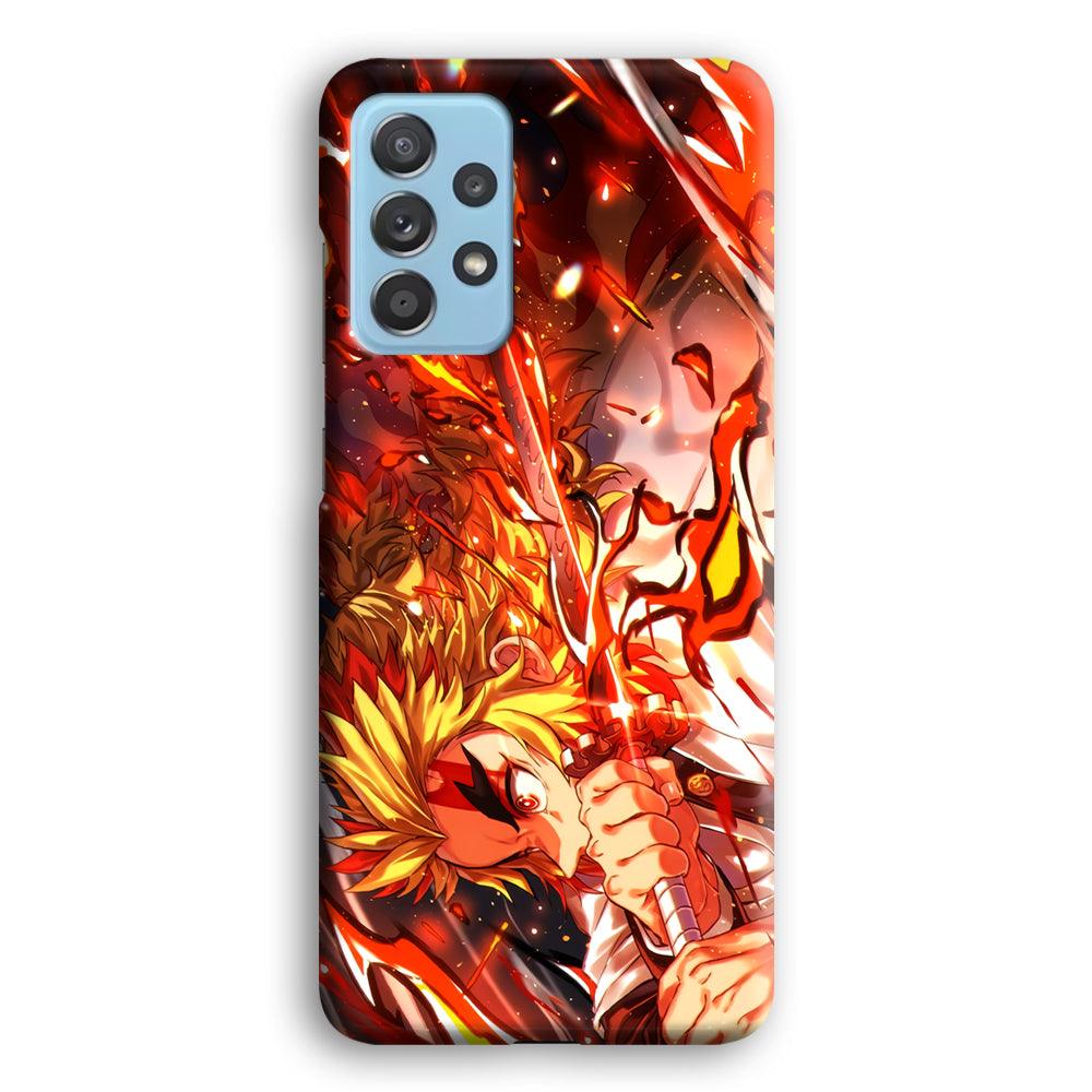 Demon Slayer Red Fire By Rengoku Samsung Galaxy A52 Case-Oxvistore