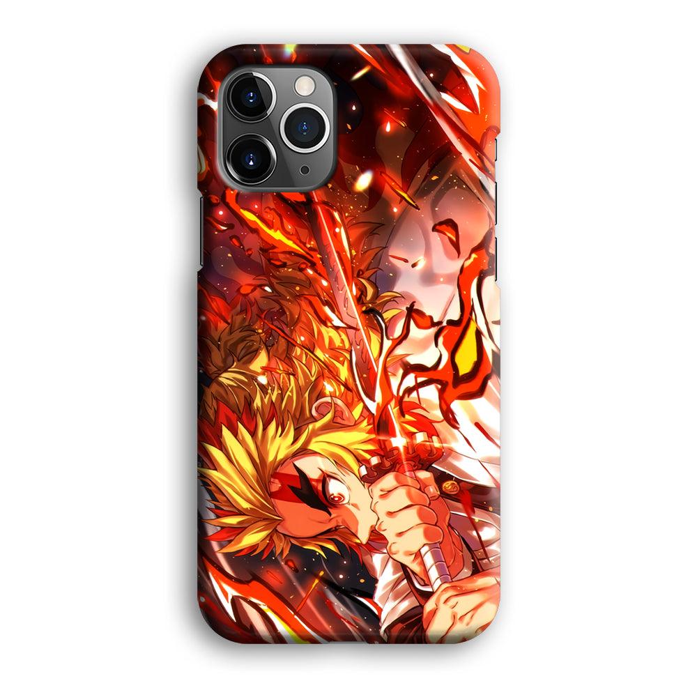 Demon Slayer Red Fire By Rengoku iPhone 12 Pro Case-Oxvistore