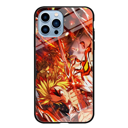 Demon Slayer Red Fire By Rengoku iPhone 15 Pro Max Case-Oxvistore