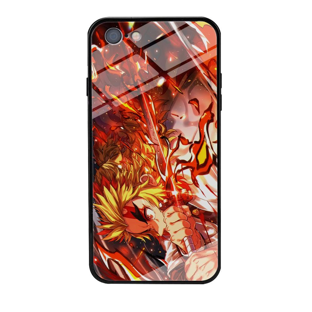 Demon Slayer Red Fire By Rengoku iPhone 6 Plus | 6s Plus Case-Oxvistore