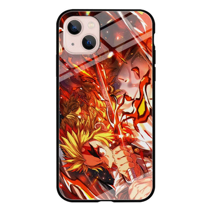 Demon Slayer Red Fire By Rengoku iPhone 15 Plus Case-Oxvistore