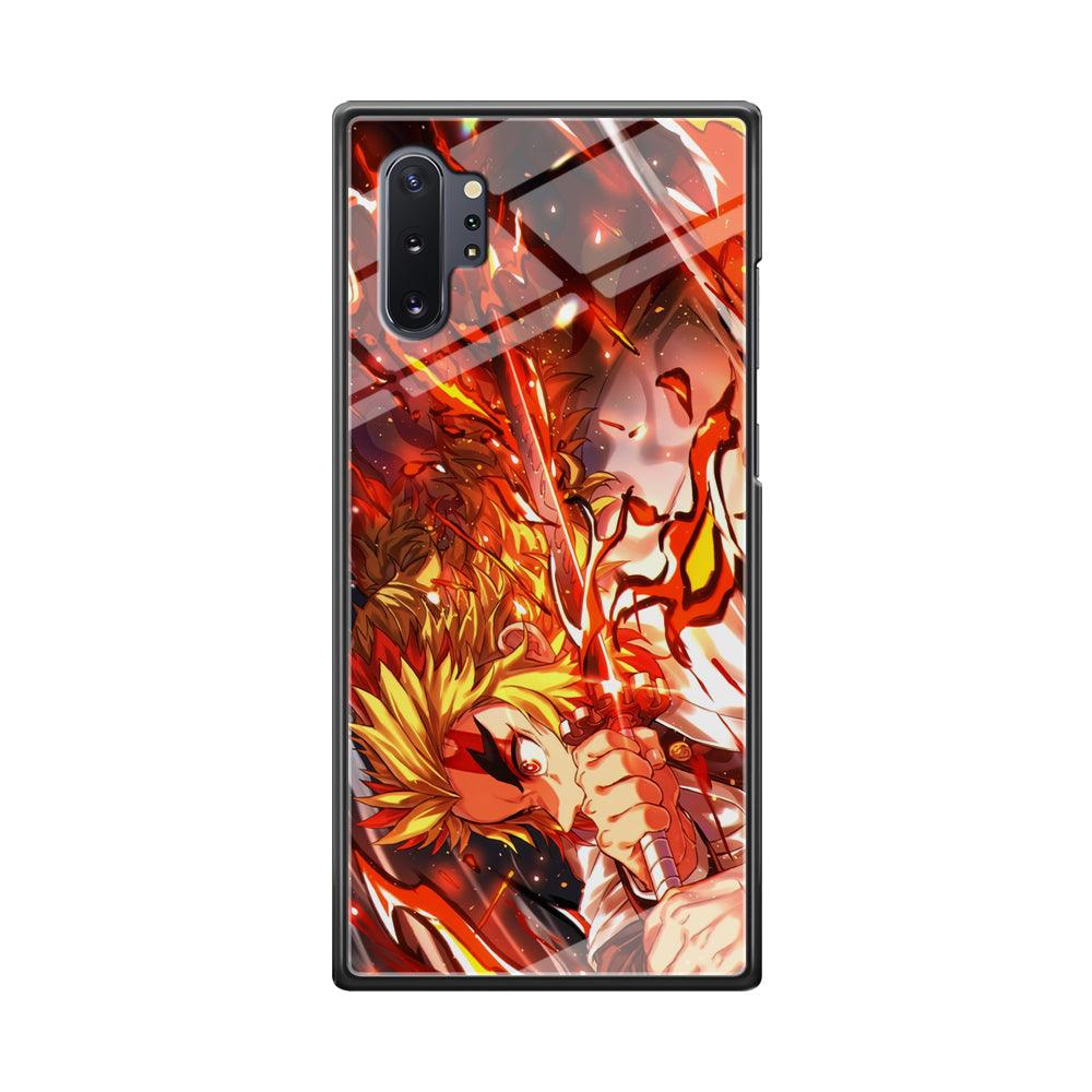 Demon Slayer Red Fire By Rengoku Samsung Galaxy Note 10 Plus Case-Oxvistore