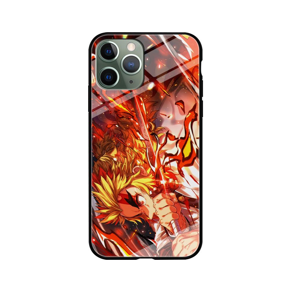 Demon Slayer Red Fire By Rengoku iPhone 11 Pro Case-Oxvistore