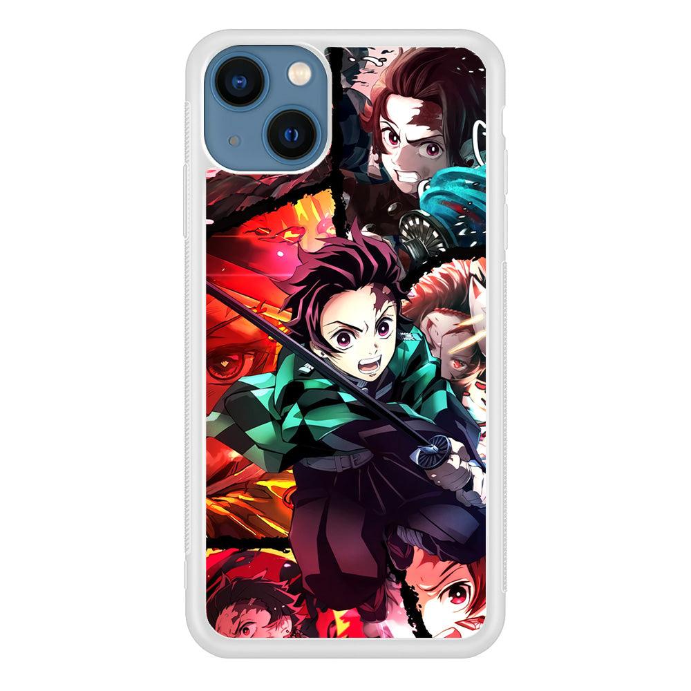 Demon Slayer Tanjiro Look of Struggle iPhone 13 Case-Oxvistore