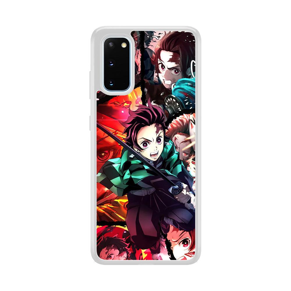 Demon Slayer Tanjiro Look of Struggle Samsung Galaxy S20 Case-Oxvistore