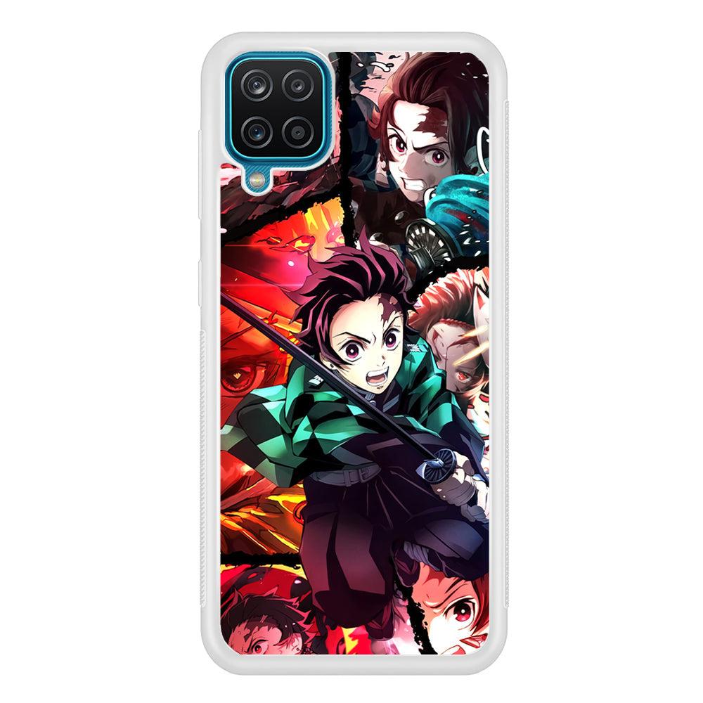 Demon Slayer Tanjiro Look of Struggle Samsung Galaxy A12 Case-Oxvistore