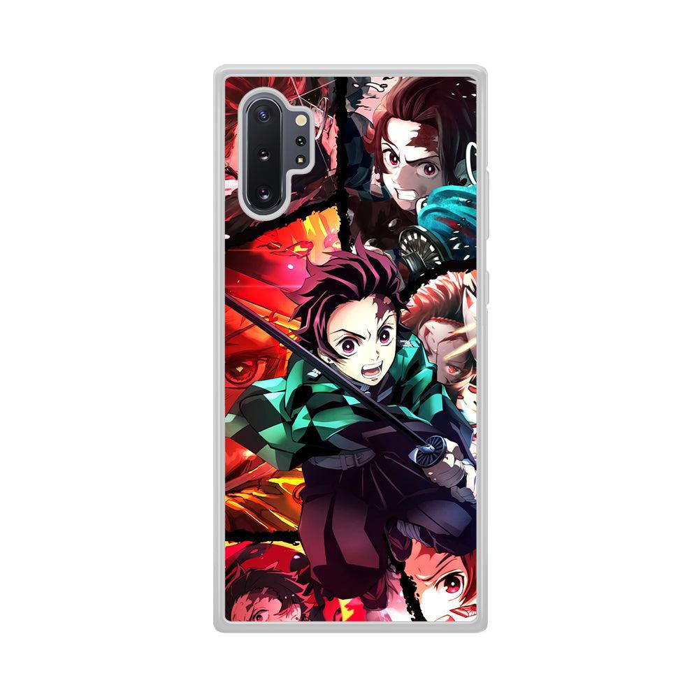 Demon Slayer Tanjiro Look of Struggle Samsung Galaxy Note 10 Plus Case-Oxvistore