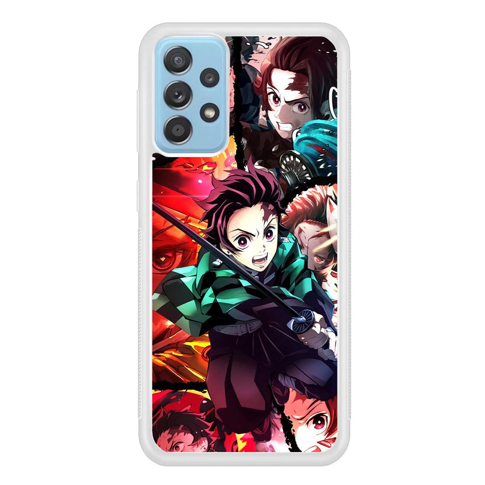 Demon Slayer Tanjiro Look of Struggle Samsung Galaxy A52 Case-Oxvistore