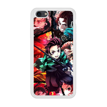 Demon Slayer Tanjiro Look of Struggle iPhone 8 Case-Oxvistore