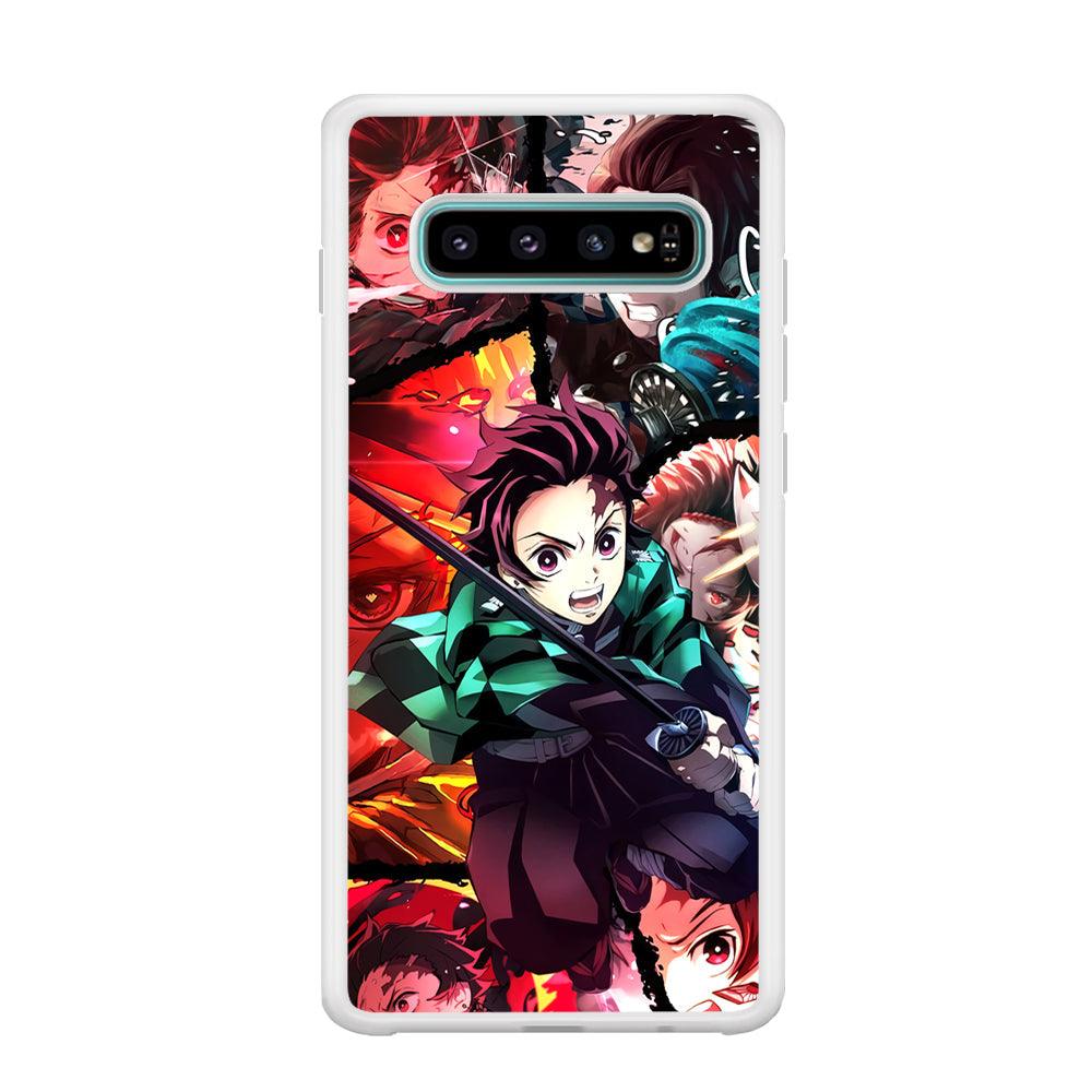 Demon Slayer Tanjiro Look of Struggle Samsung Galaxy S10 Plus Case-Oxvistore