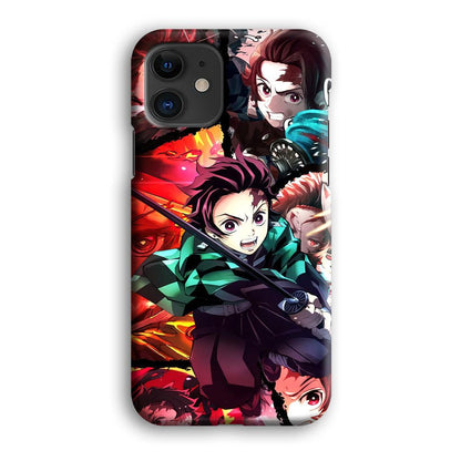 Demon Slayer Tanjiro Look of Struggle iPhone 12 Case-Oxvistore