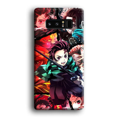 Demon Slayer Tanjiro Look of Struggle Samsung Galaxy Note 8 Case-Oxvistore