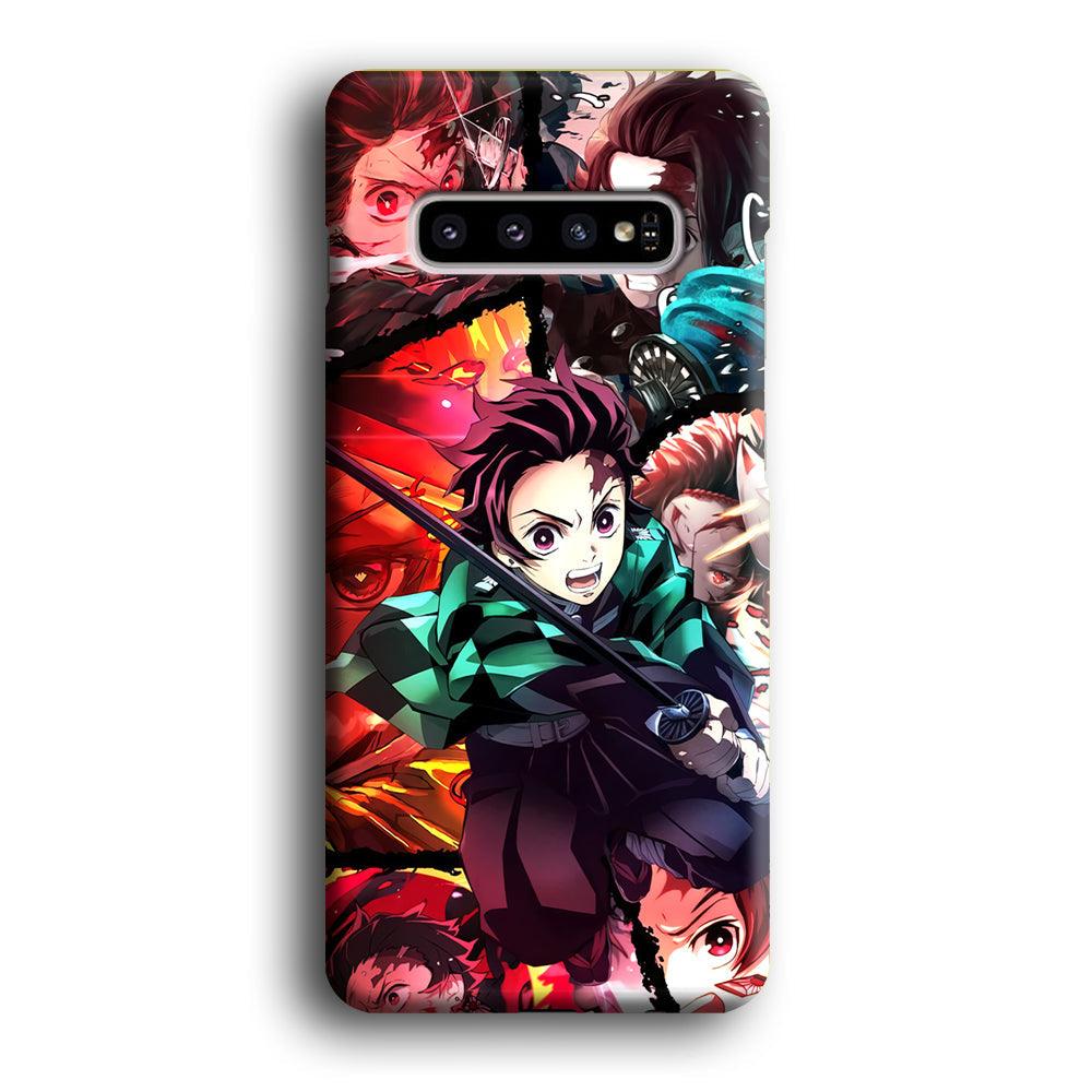 Demon Slayer Tanjiro Look of Struggle Samsung Galaxy S10 Plus Case-Oxvistore