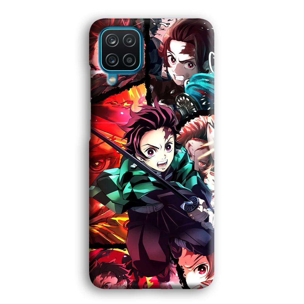 Demon Slayer Tanjiro Look of Struggle Samsung Galaxy A12 Case-Oxvistore