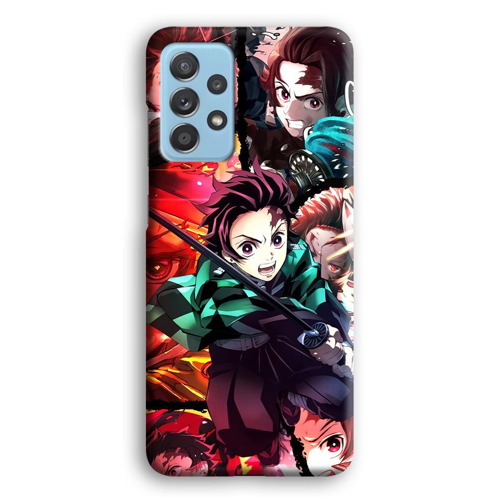 Demon Slayer Tanjiro Look of Struggle Samsung Galaxy A52 Case-Oxvistore