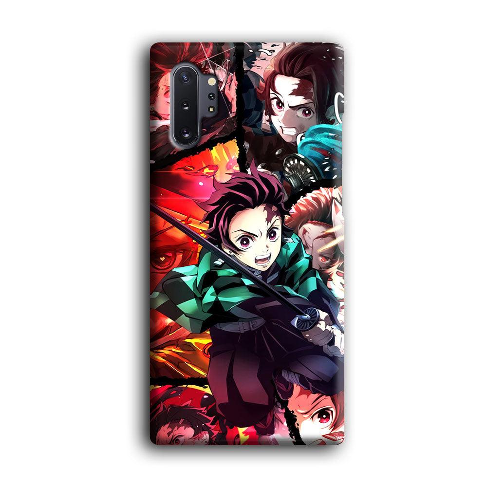 Demon Slayer Tanjiro Look of Struggle Samsung Galaxy Note 10 Plus Case-Oxvistore