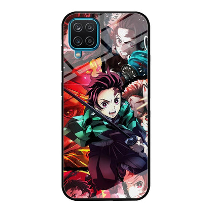 Demon Slayer Tanjiro Look of Struggle Samsung Galaxy A12 Case-Oxvistore