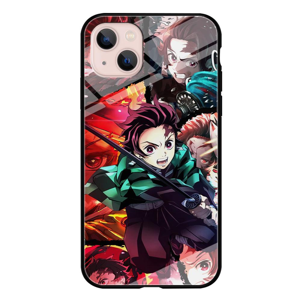 Demon Slayer Tanjiro Look of Struggle iPhone 13 Case-Oxvistore