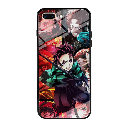 Demon Slayer Tanjiro Look of Struggle iPhone 8 Plus Case-Oxvistore