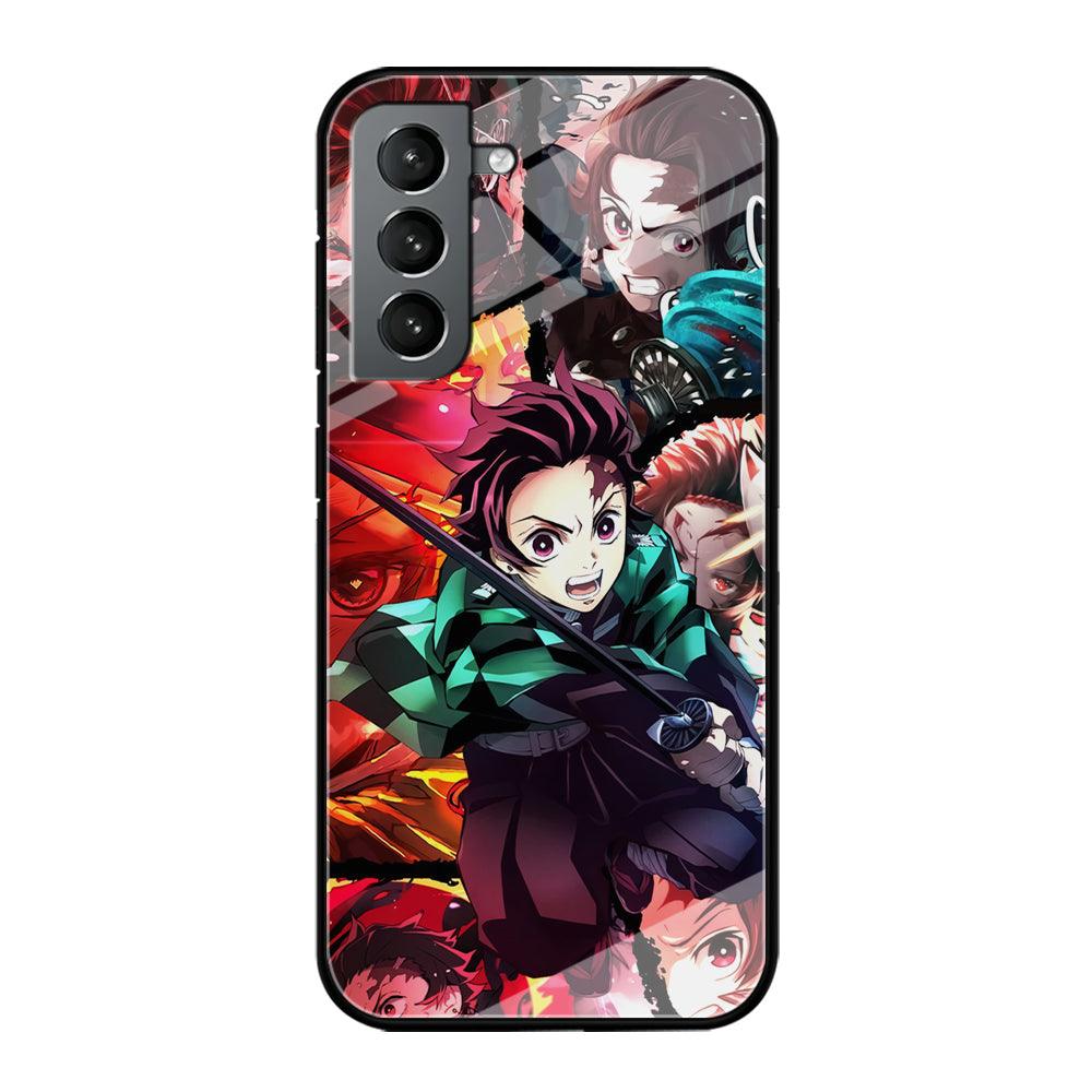 Demon Slayer Tanjiro Look of Struggle Samsung Galaxy S21 Case-Oxvistore