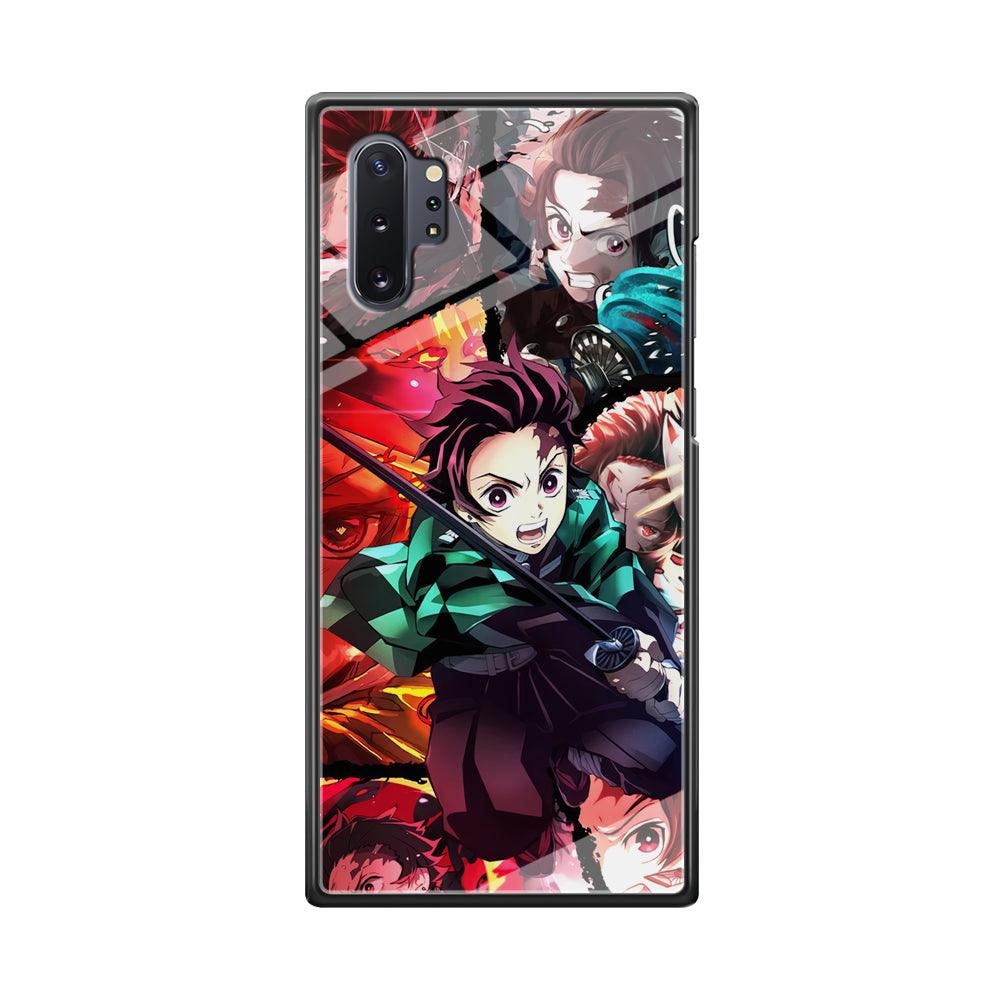 Demon Slayer Tanjiro Look of Struggle Samsung Galaxy Note 10 Plus Case-Oxvistore