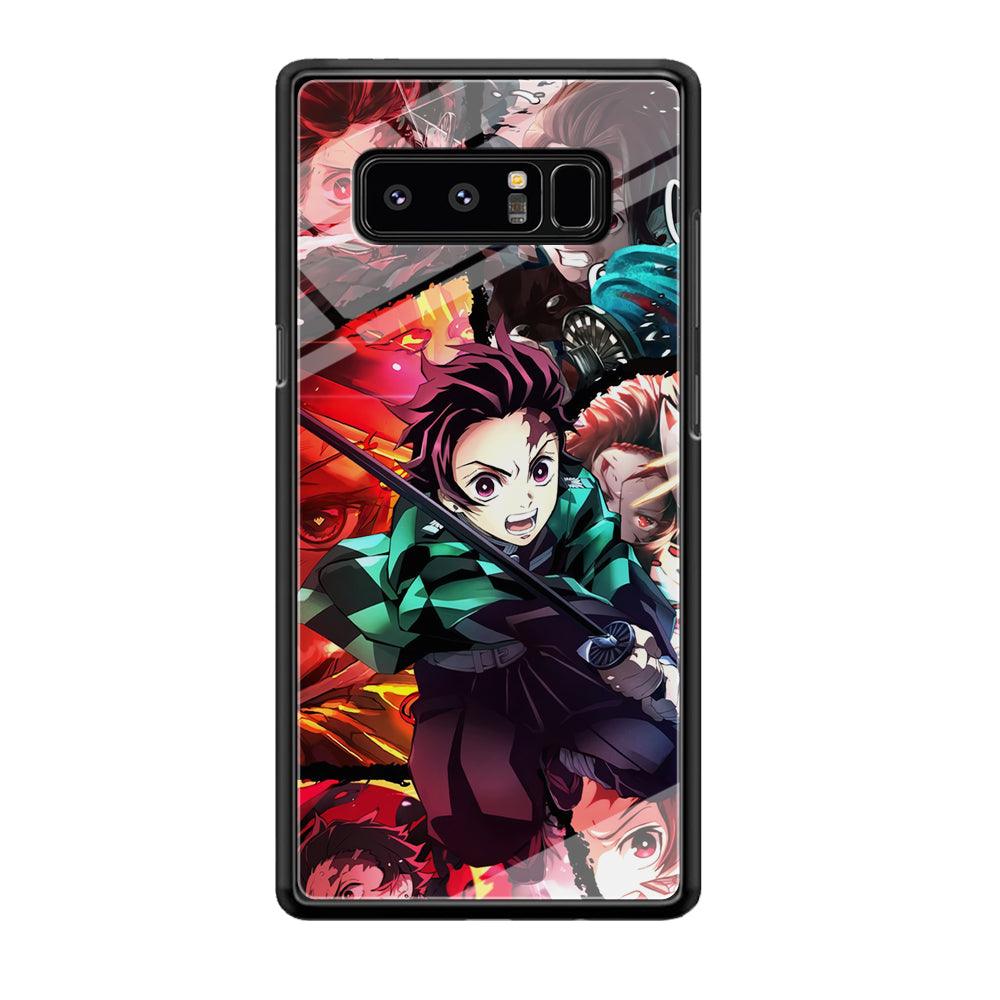 Demon Slayer Tanjiro Look of Struggle Samsung Galaxy Note 8 Case-Oxvistore