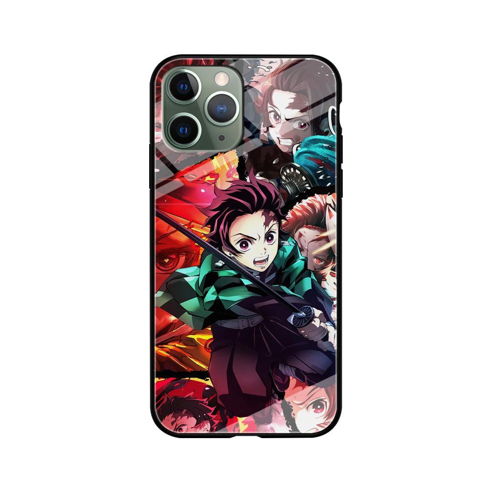 Demon Slayer Tanjiro Look of Struggle iPhone 11 Pro Case-Oxvistore