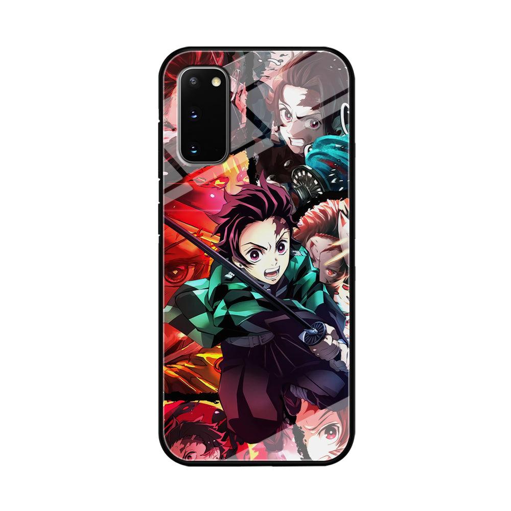 Demon Slayer Tanjiro Look of Struggle Samsung Galaxy S20 Case-Oxvistore