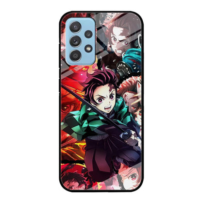 Demon Slayer Tanjiro Look of Struggle Samsung Galaxy A52 Case-Oxvistore