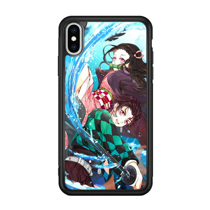 Demon Slayer The Siblings iPhone X Case-Oxvistore