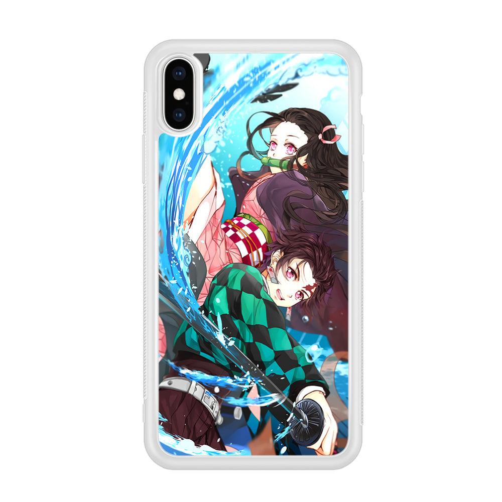 Demon Slayer The Siblings iPhone X Case-Oxvistore