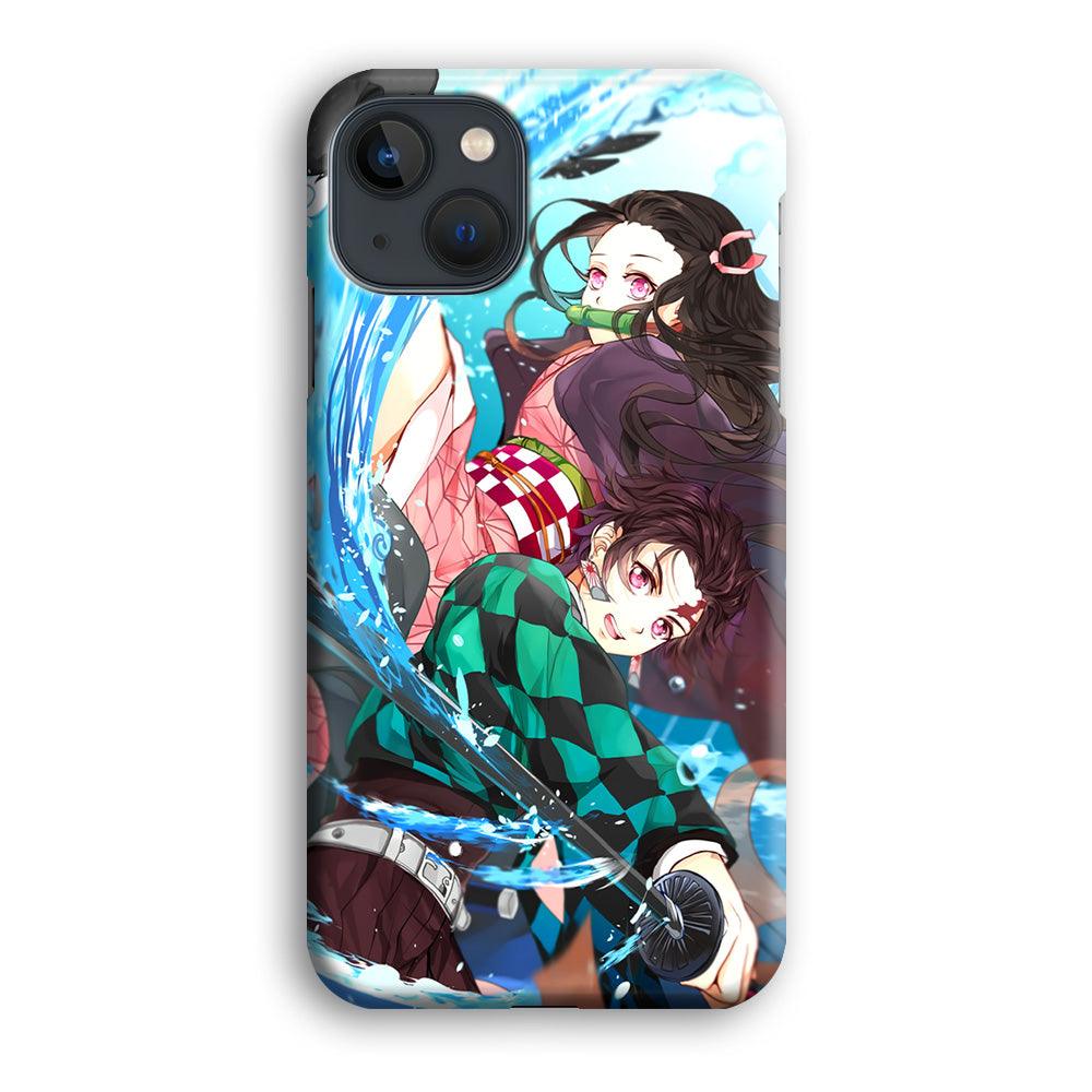 Demon Slayer The Siblings iPhone 15 Plus Case-Oxvistore