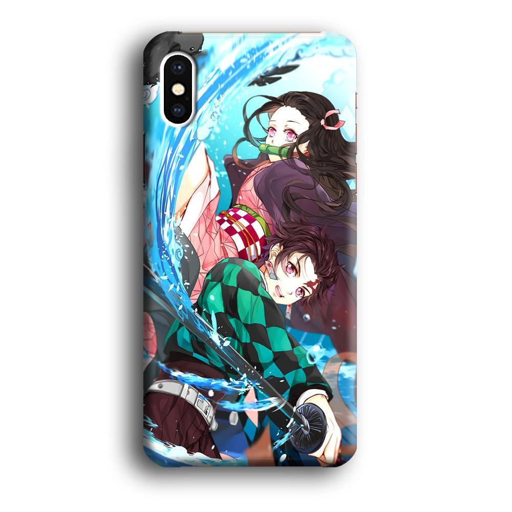 Demon Slayer The Siblings iPhone X Case-Oxvistore