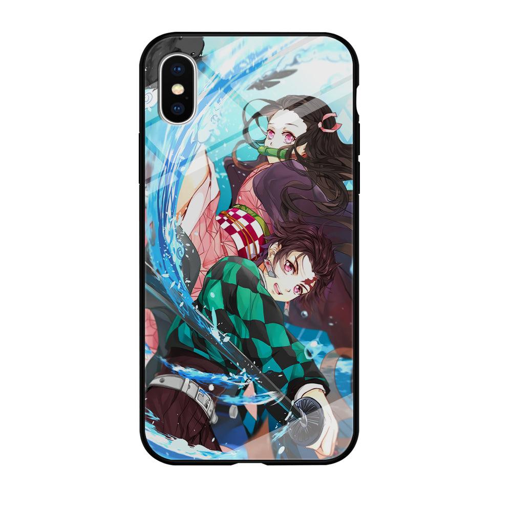 Demon Slayer The Siblings iPhone X Case-Oxvistore