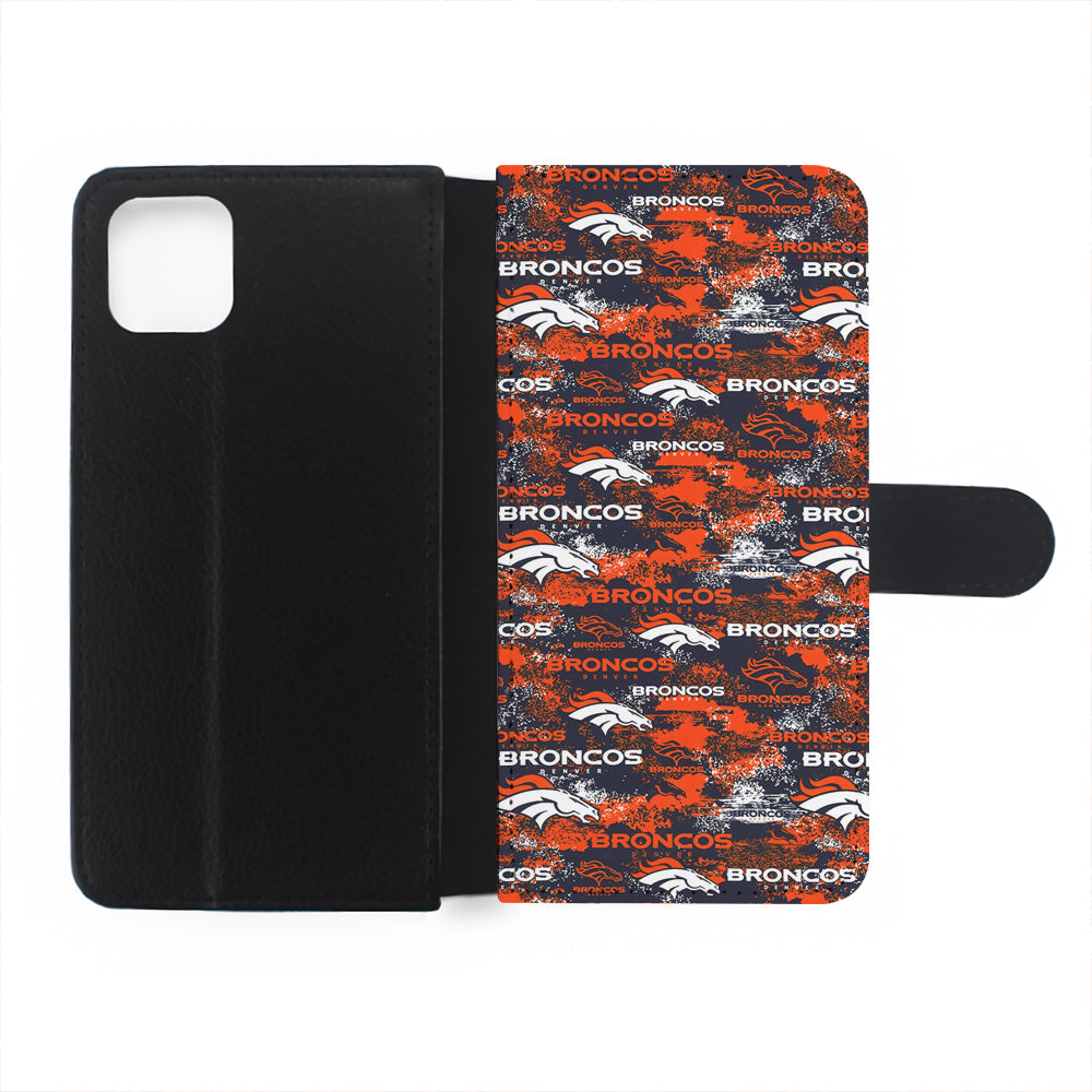 Denver Broncos Patterns Flip Wallet Phone Case