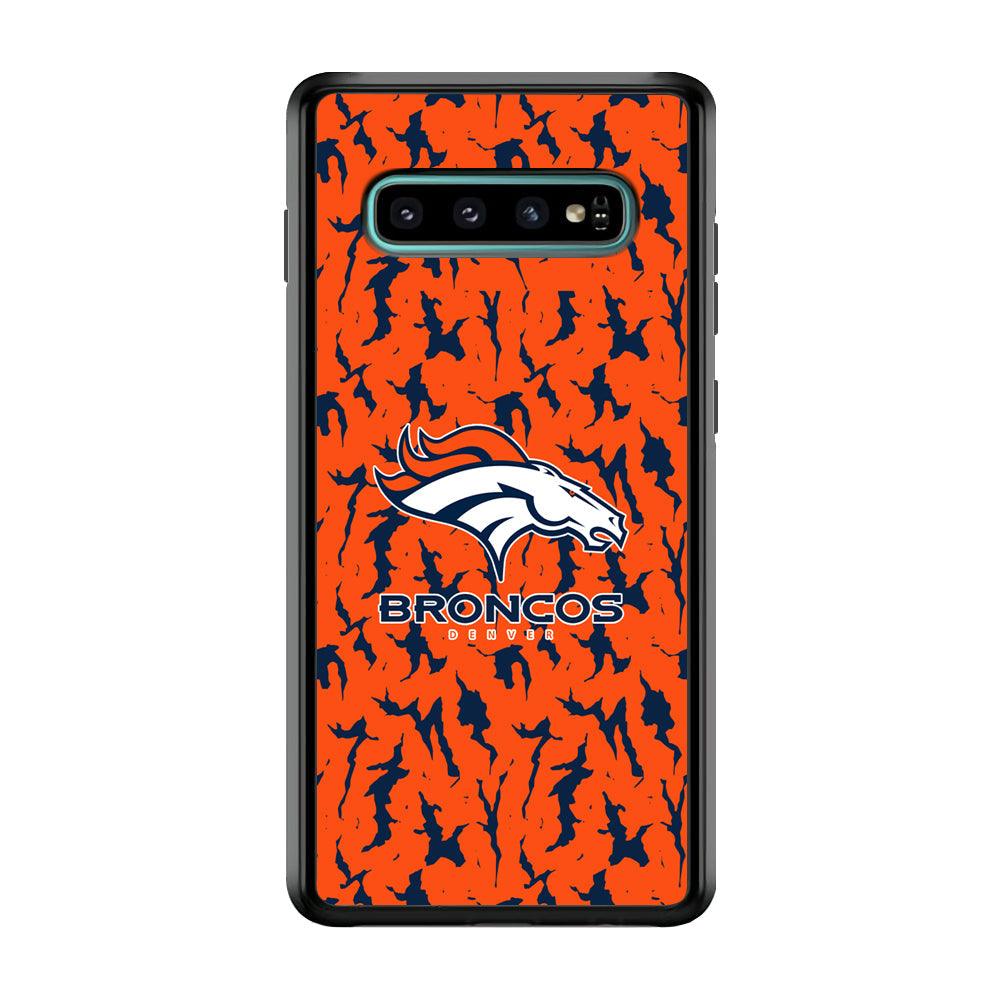 Denver Broncos Script for The Winner Samsung Galaxy S10 Case-Rubber Black (2D Case)-Oxvistore