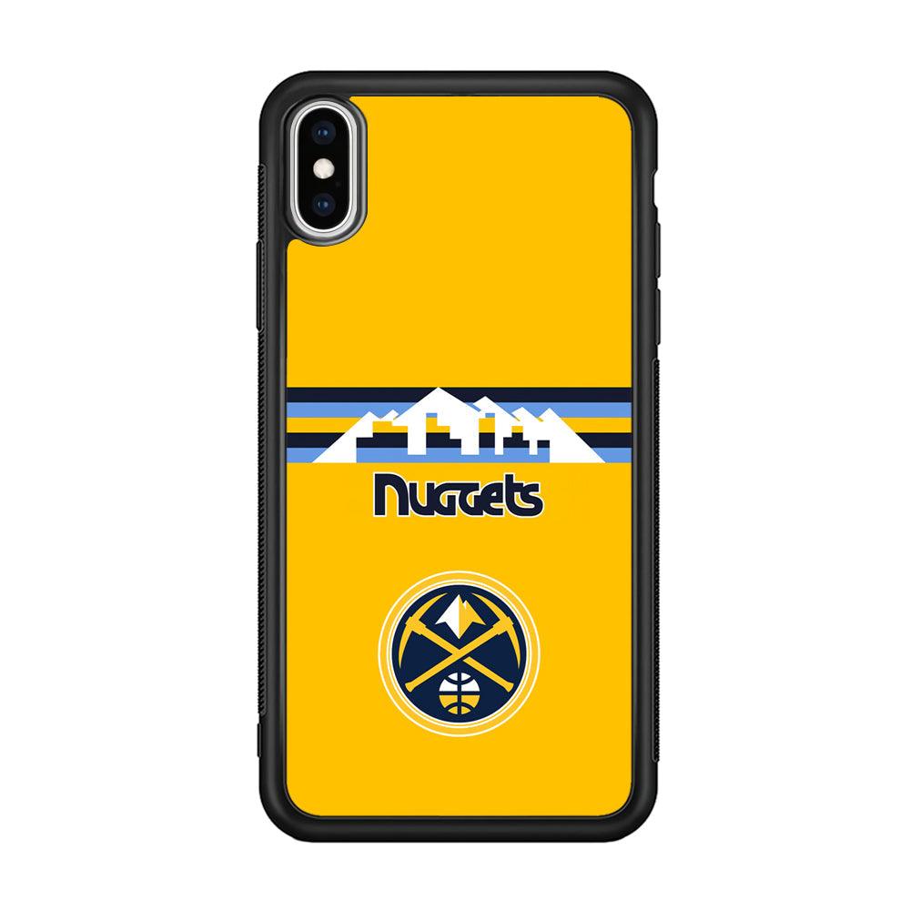 Denver Nuggets Home for Comeback iPhone Xs Max Case-Rubber Black (2D Case)-Oxvistore