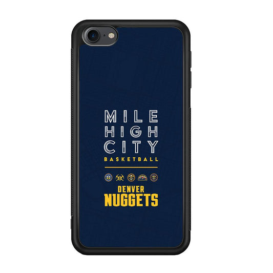 Denver Nuggets The Mile High City iPod Touch 6 Case-Rubber Black (2D Case)-Oxvistore