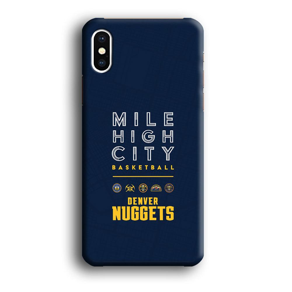 Denver Nuggets The Mile High City iPhone X Case-Oxvistore