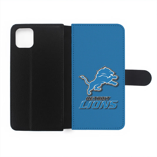 Detroit Lions Logo Flip Wallet Phone Case