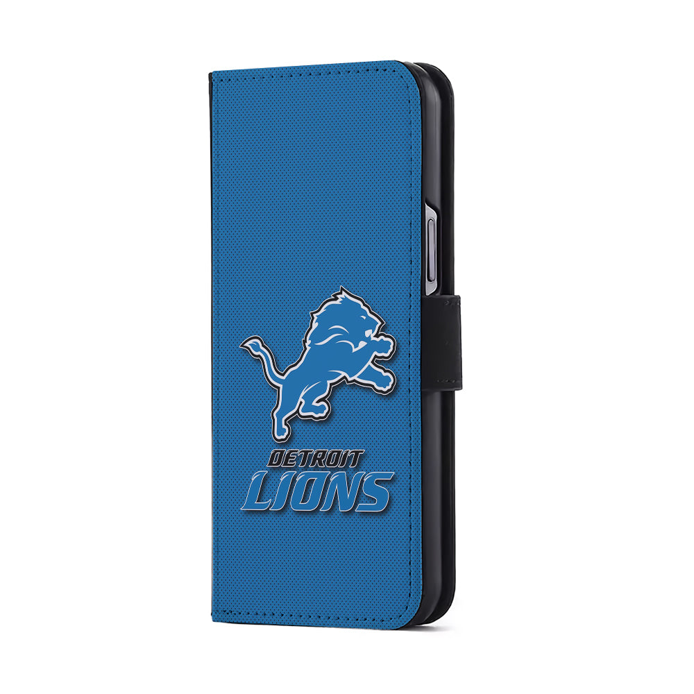 Detroit Lions Logo Flip Wallet Phone Case