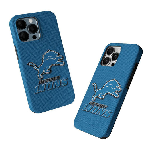 Detroit Lions Logo 2 in 1 Tough Phone Case-Oxvistore