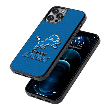 Detroit Lions Logo 2D Rubber Phone Case