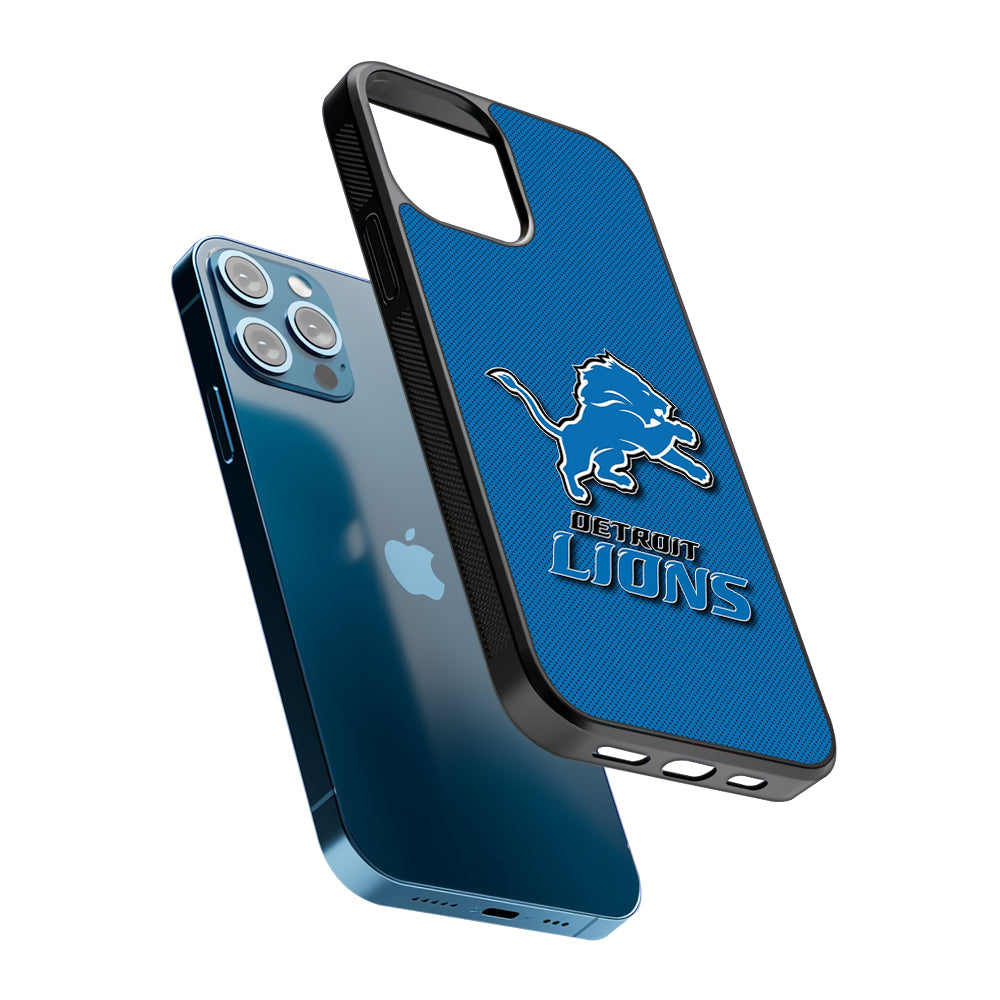 Detroit Lions Logo 2D Rubber Phone Case