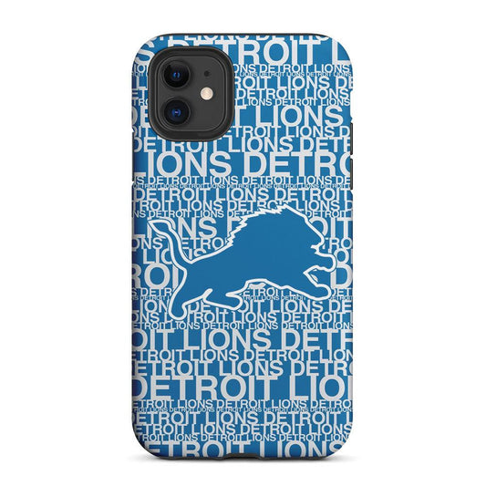 Detroit Lions Pattern 2 in 1 Tough Phone Case-Oxvistore