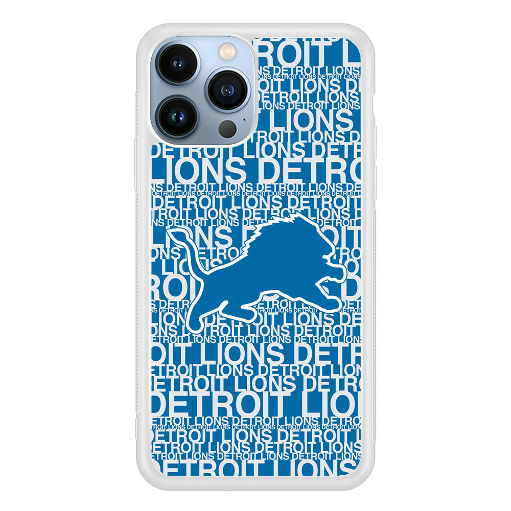 Detroit Lions Pattern 2D Rubber Phone Case