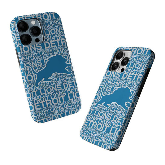 Detroit Lions Pattern 2 in 1 Tough Phone Case-Oxvistore