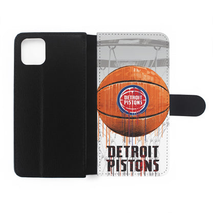 Detroit Pistons Ball Flip Wallet Phone Case