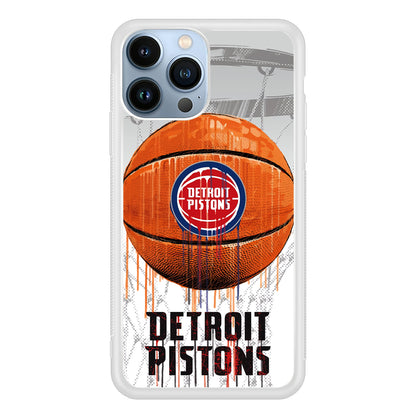 Detroit Pistons Ball 2D Rubber Phone Case